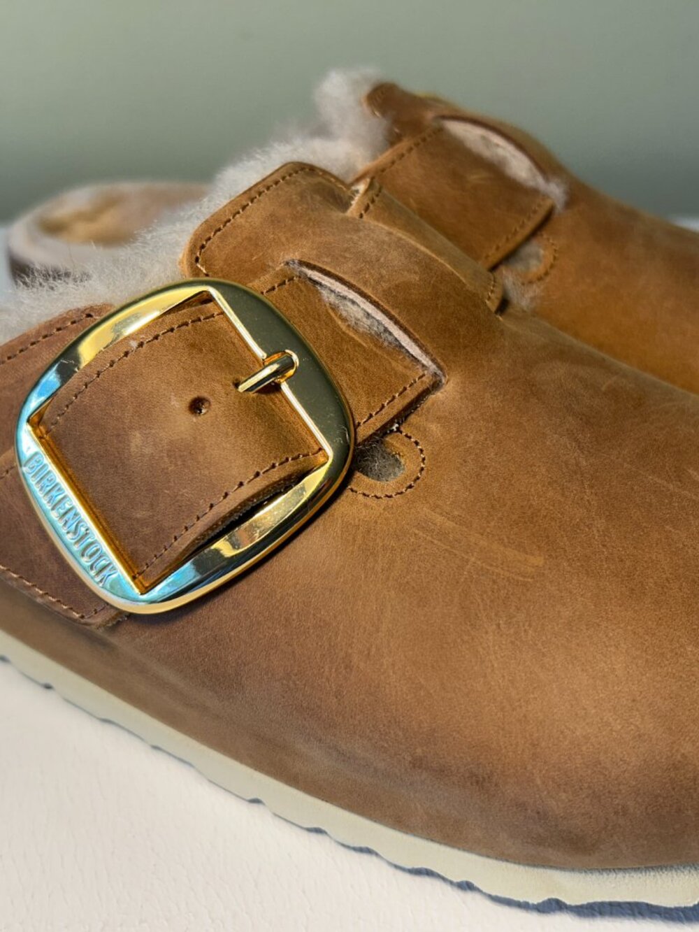 Birkenstock Boston Big Buckle Shearling Clogs - Picture 9 of 16
